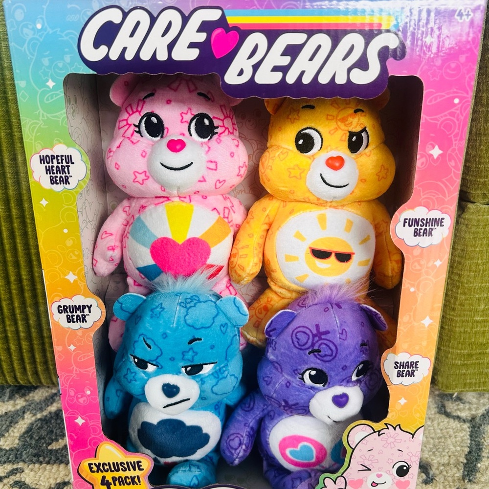 Care Bears Special Edition Collector Set Grumpy, Hopeful Heart, Funshine